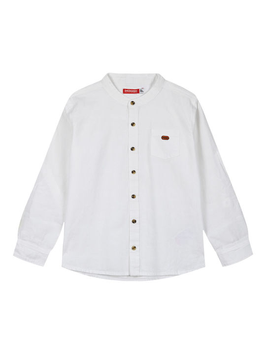 Linen shirt for boy with collar Mao - Ecru 13-224000-4-14