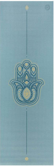 Bodhi Yoga Mat Leela with "hamsa" line - Light Blue 183 X 60 Cm, 4.5 Mm Weight: 1,4 Kg