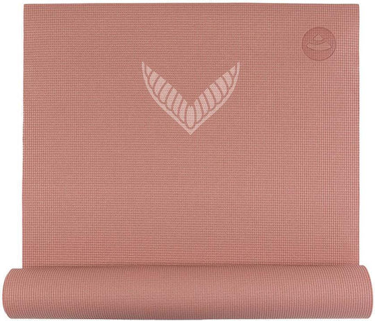 Bodhi Yoga Mat Leela With Line "mehndi Mandala" - Rose Tan 183 X 60 Cm, 4.5 Mm Weight: 1,4 Kg