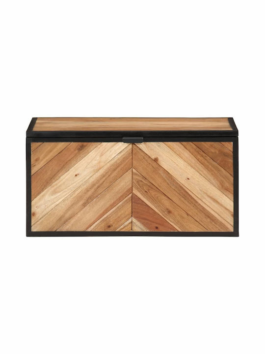 vidaXL Wooden Decorative Trunk Brown 60x30x30cm