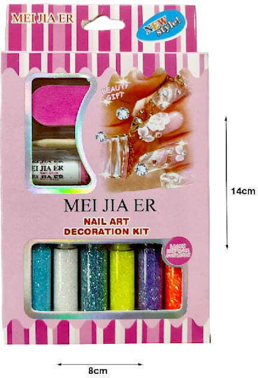 Kit Decorative Glitter Nails - Nail Art Decoration