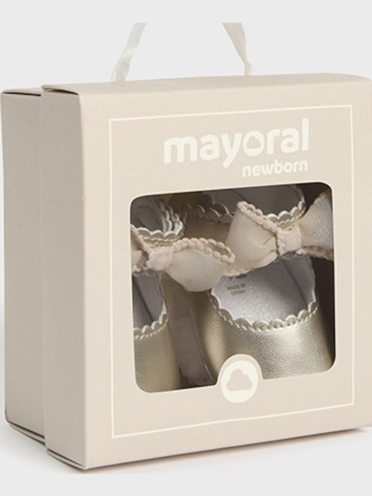 Mayoral Ballerina Shoes with Bow Champagne 24-09742-054 9742 Girl