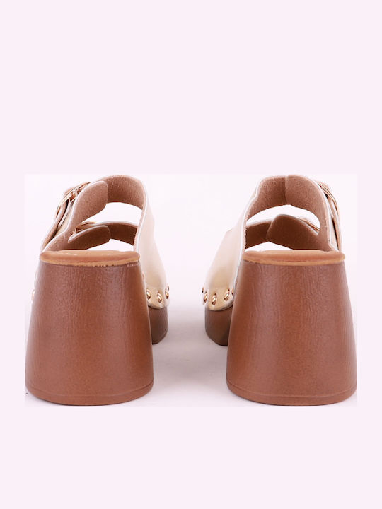 Alta Moda Γυναικεία Mules Α8616 Χρυσο
