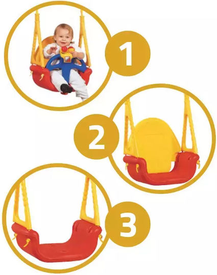 Edu-play Κούνια Με Προστατευτικό 3σε1 Για 6+ Μηνών Κίτρινο-κόκκινο