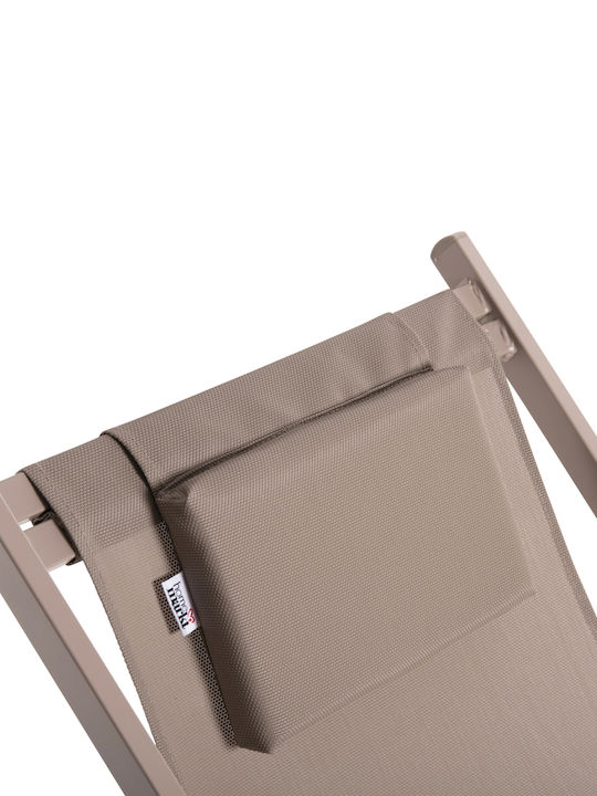 Professional Deckchair Fb95076.03 Aluminum & Textilene Champagne 59.5x102.5x94cm