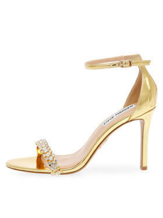 Steve Madden Brazen-r Sandal Sm11002844-02003-045 Gold Sandals Steve Madden