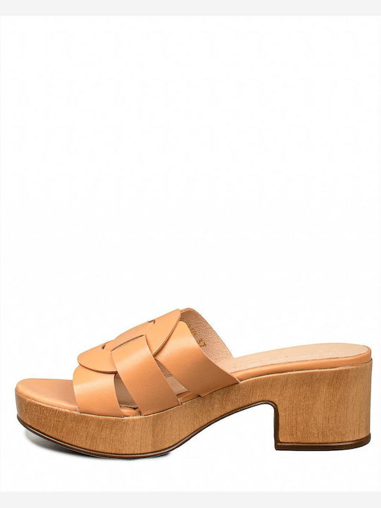 Mules pentru femei Wonders D-8840-p Iseo V Sand Sand Sand