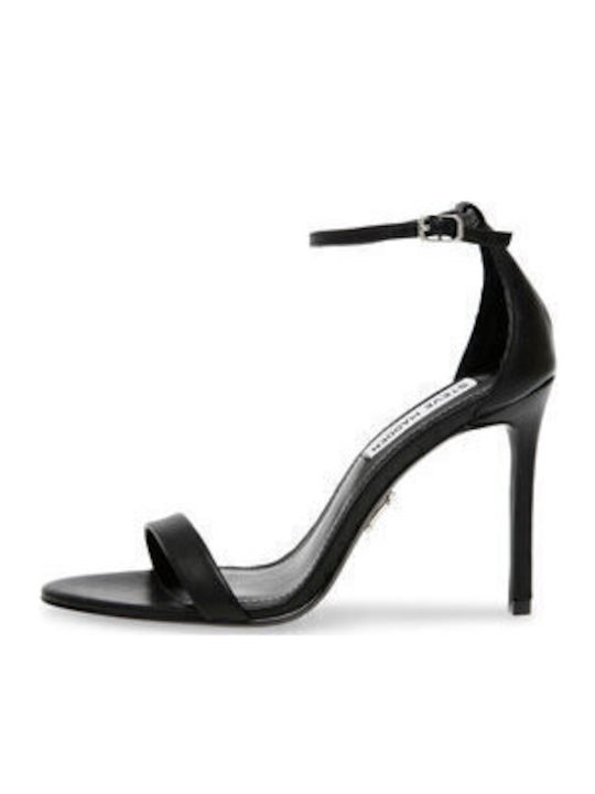 Σανδάλια Steve Madden Tecy Sandal Sm11002956-03001-017 Black Leather Σανδάλια Steve Madden