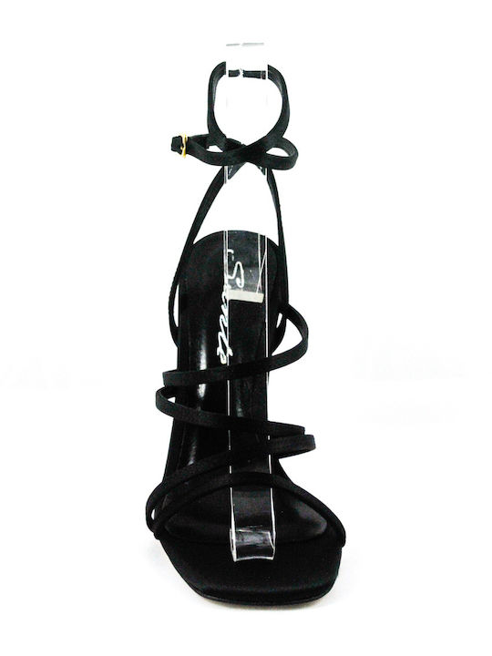 Women's Sandals 24-267 Satin Black Sante