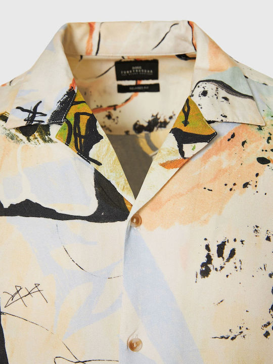 Relaxed Fit Printed Shirt with Abstract Design