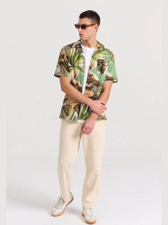 Relaxed Fit Εμπριμέ Tropical Πουκάμισο