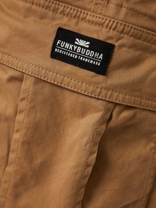Trousers Cargo Elastic in Regular Fit Beige