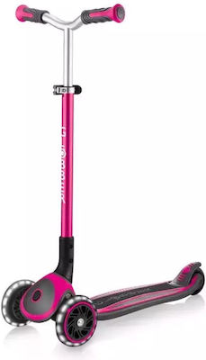 Globber Kids Scooter Foldable Master Lights 3-Wheel for 4+ Years Pink