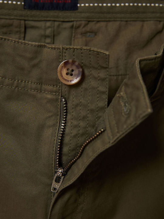 Trousers Cargo Elastic in Regular Fit Olive