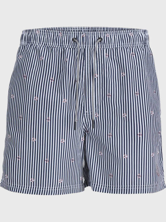 Jack & Jones Fiji Swim Small Stripes - Blue - 168957-12253240-navy