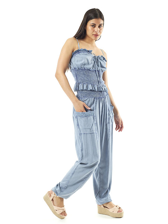 Damen Light Blue Set mit Hose