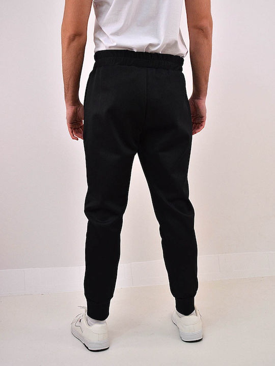Beltipo Herren Solid Schwarze Hose mit Elastischem Bund