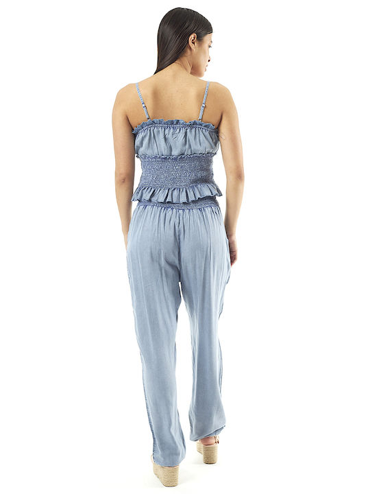 Damen Light Blue Set mit Hose