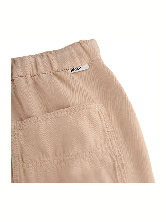 Women's Fabric Trousers Beige