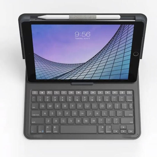 Zagg Messenger Folio 2 Флип Капак с Клавиатура на Английски Език САЩ Черна (iPad mini 1,2,3 / iPad 2022 10.9'')