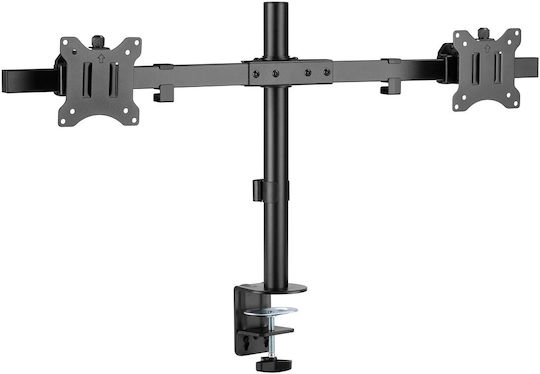 Goobay Stand Desk Mounted for 2 Monitors up to 32" with Arm (59394)