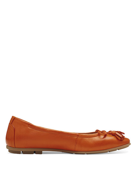 Women's leather ballerinas Tamaris - 1-22107-42-606 - Orange