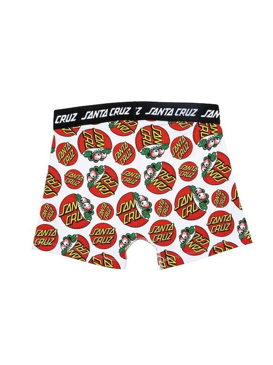 Santa Cruz Men's Boxer White with Patterns