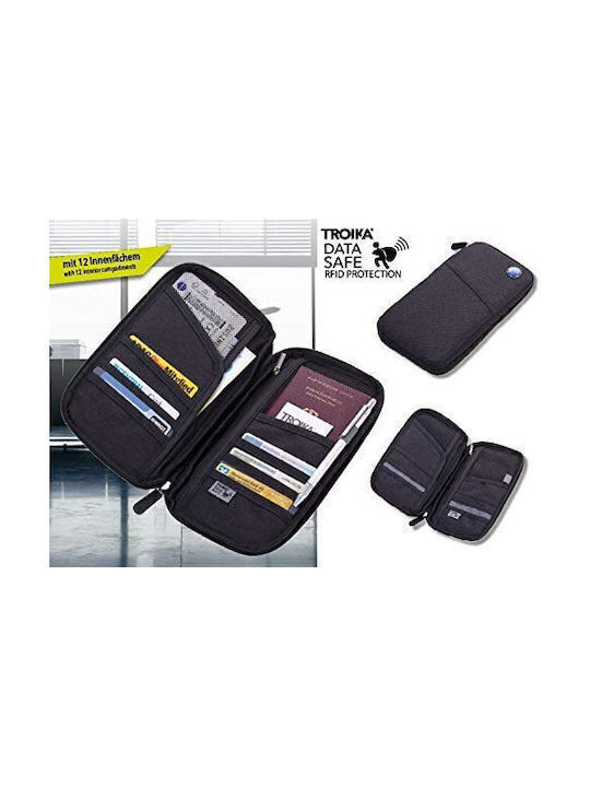 Θήκη Για Ταξιδιωτικά Έγγραφα Data Safe Μαύρη Trv20bk Troika