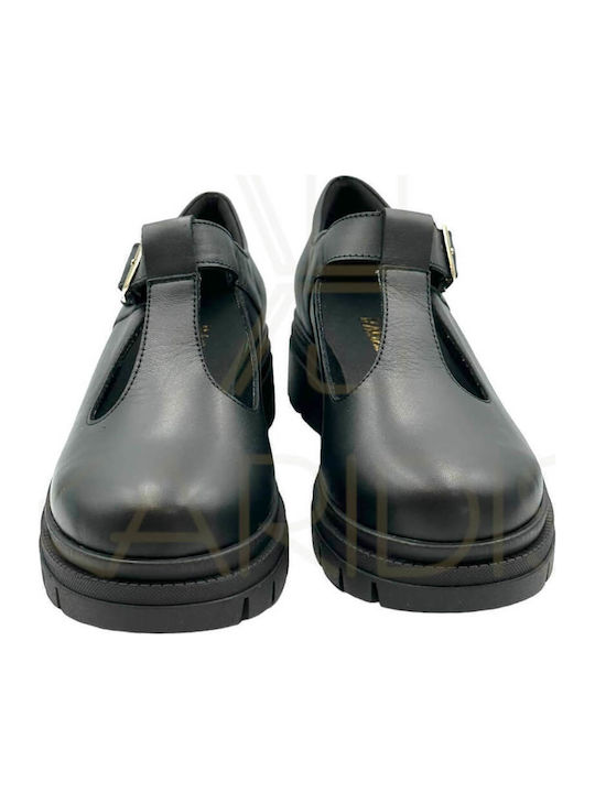Mocasini din piele pentru femei Ragazza 0475 Negru