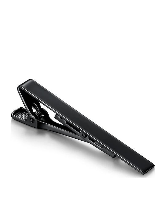Legend Accessories Clip Γραβάτας από Ασήμι σε Μαύρο χρώμα