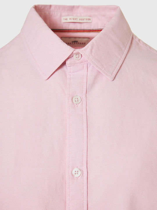 Langärmlig Baumwolle Hemd Rosa