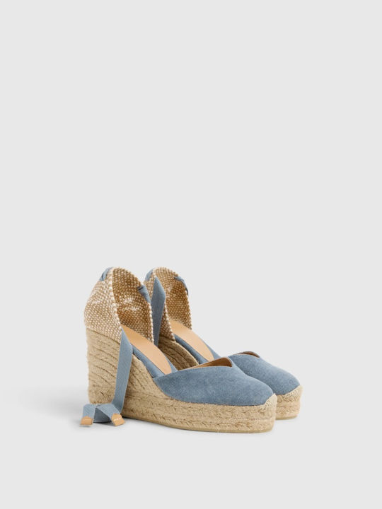 Castaner Castañer Women's Platform Espadrilles Light Blue