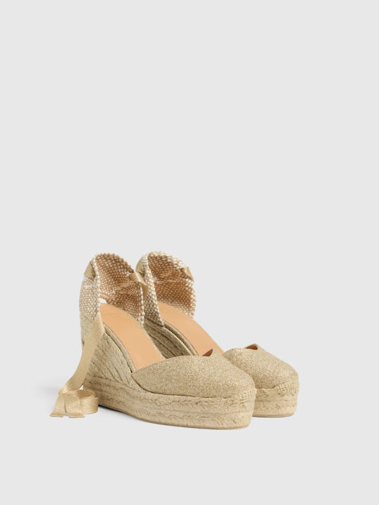 Castaner Castañer Women's Platform Espadrilles Gold