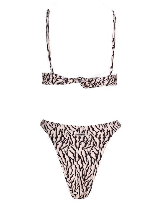 Comfort Bikini Set Triangle Top & Brazil Bottom BEZ Animal Print