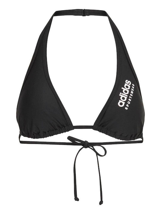Sport Bikini Set Triangle Top & Slip Bottom with Adjustable Straps Black