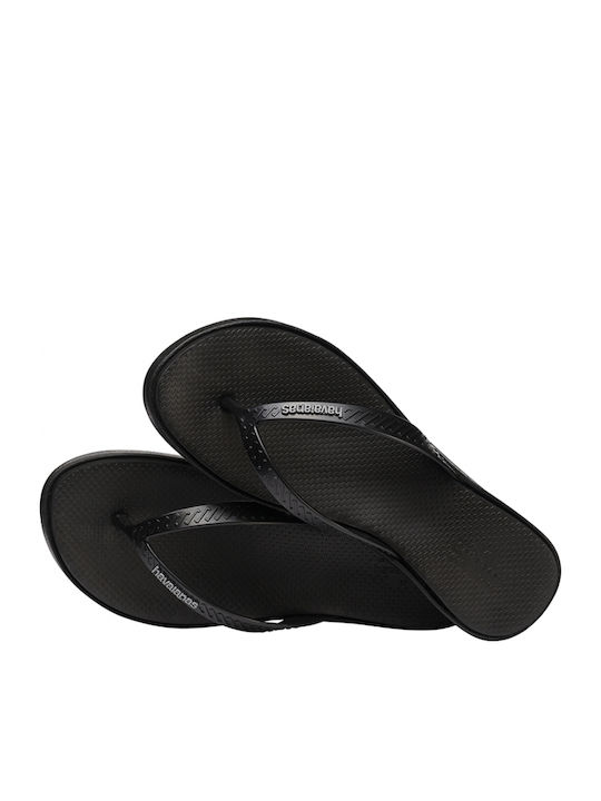 Crocus Frauen Flip Flops mit Plattform in Schwarz Farbe