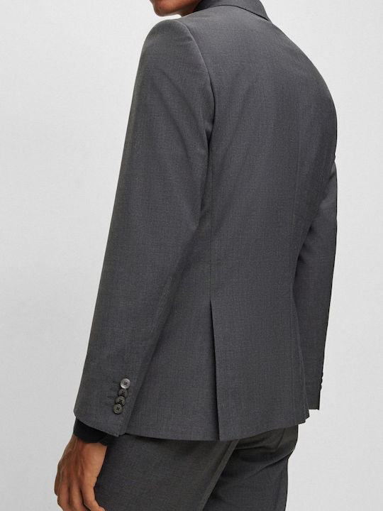 Boss Σακακι Κοστουμιου Slim Fit H-huge-mm-c-224 Γκρι