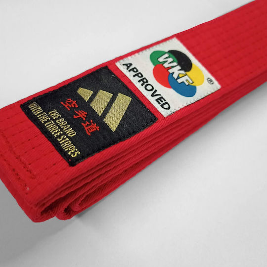 Ζώνη Karate Elite Ii 4.5cm Με Έγκριση Wkf Adidas Adib242k - Κόκκινο