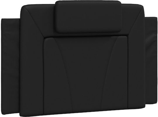 vidaXL LED-Kopfkissen für Kopfteil aus Kunstleder Schwarz 80 x 49 cm