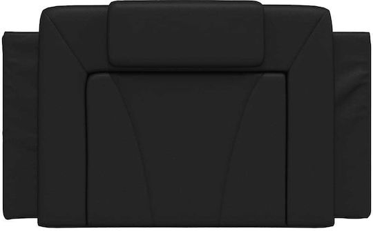 vidaXL LED-Kopfkissen für Kopfteil aus Kunstleder Schwarz 80 x 49 cm