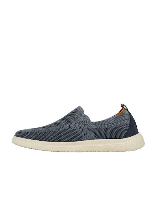 Jeep Footwear Stoff Herren Slip-Ons Blau