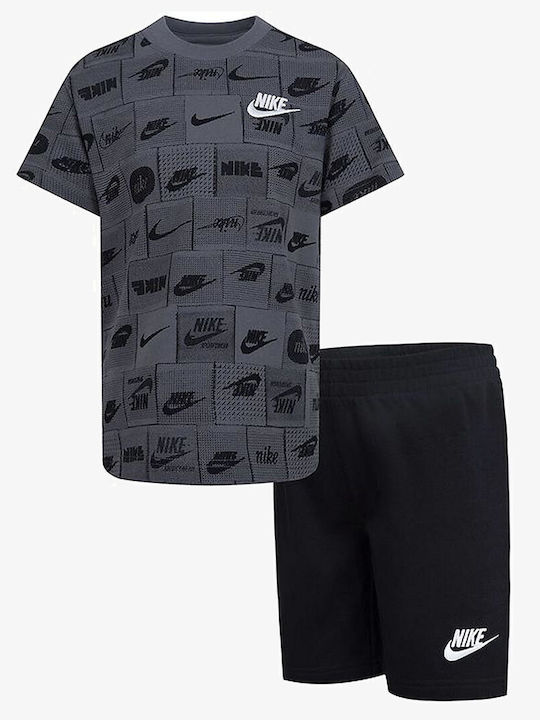 Nike Παιδικό Σετ με Σορτς Γκρι 2τμχ