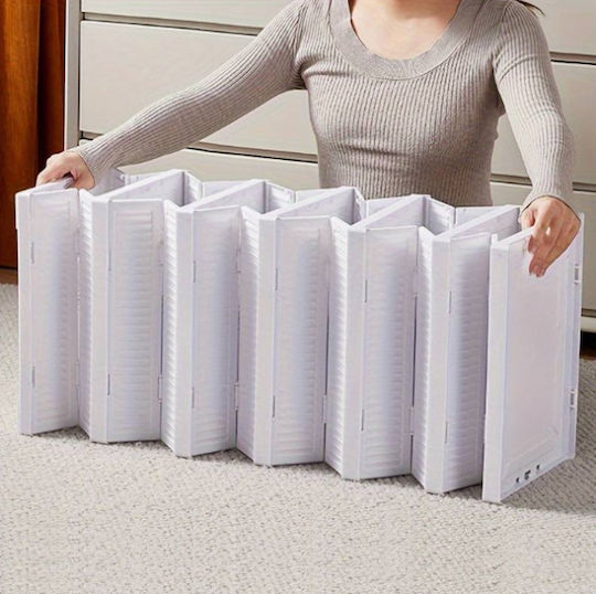 Folding Storage Case for Shoes in White Color 34.5x25.5x105cm 1pcs