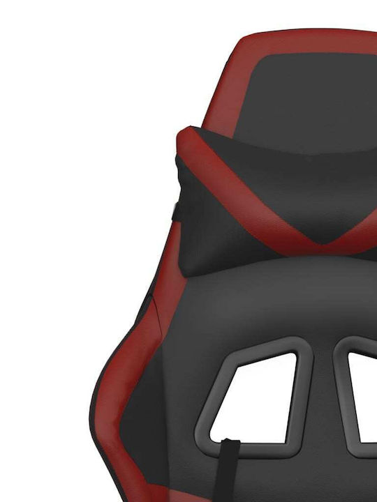 vidaXL 345430 Καρέκλα Gaming Δερματίνης με Ρυθμιζόμενα Μπράτσα Μαύρο / Κόκκινο