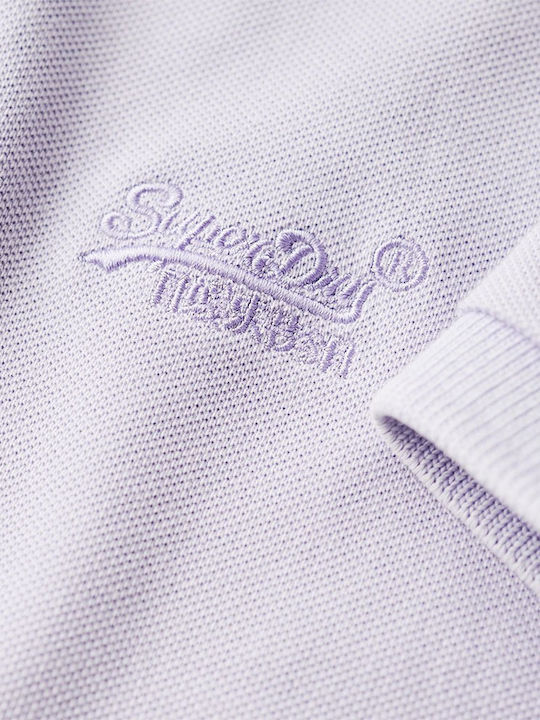 Superdry Destroy Polo T-Shirt Lila