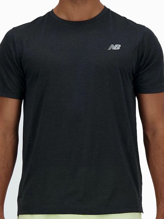 New Balance Athletics Bărbați T-shirt Sportiv cu Mânecă Scurtă BLACK