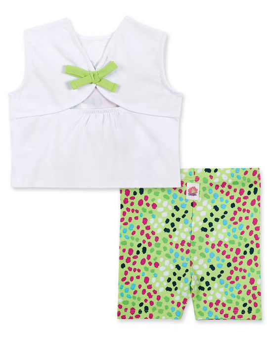 Tuc Tuc Kids Set with Leggings Summer 2pcs White