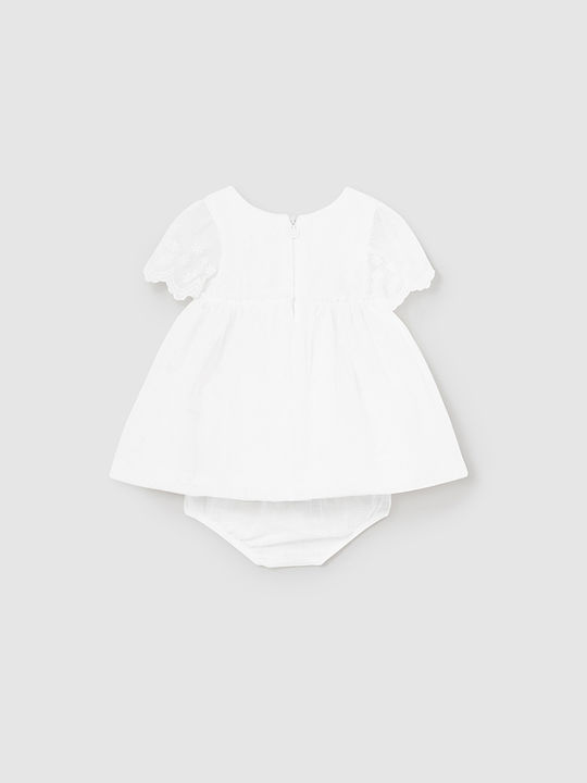 Mayoral Kids Dress Short Sleeve ecru