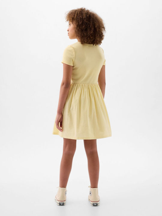 GAP Mädchen Kleid Kurzärmelig Yellow Maize