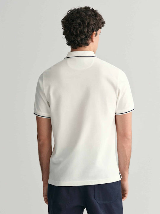 Gant Ανδρική Μπλούζα Κοντομάνικη Polo Λευκό
